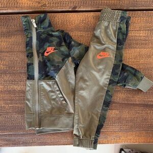Nike Kids Olive Camo Jogger Set